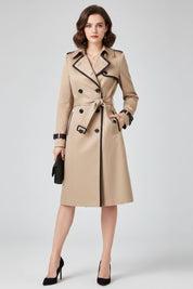 Catarina | Trench Coat Mulher Dupla Botoneira com Cinto
