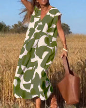 Ellen | Vestido estampado com decote em V para Mulher