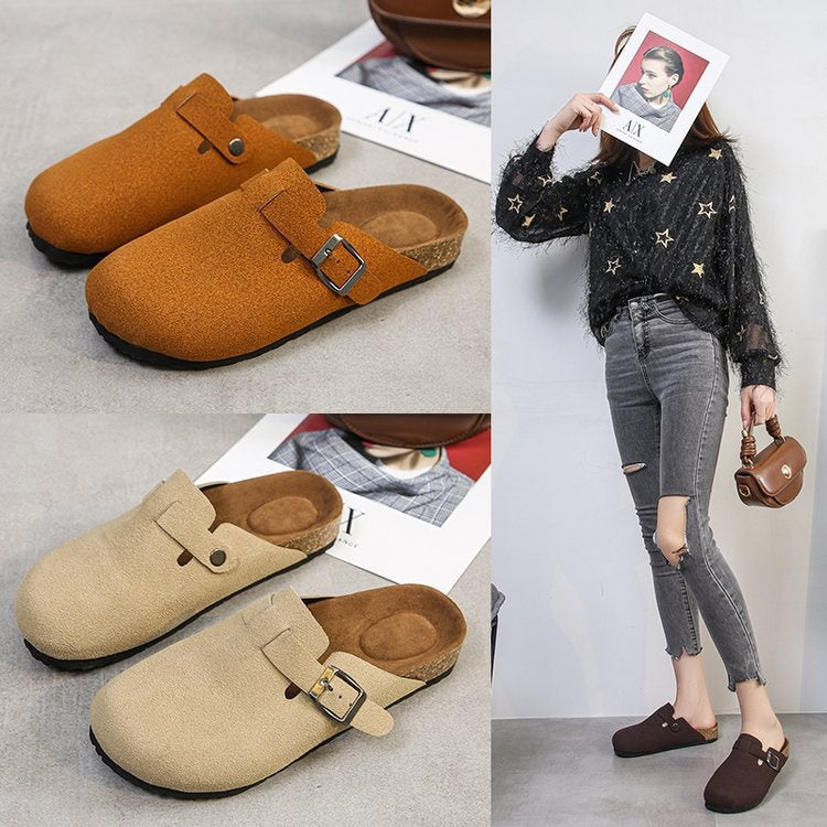 Maria | Clogs Mulher Camurça Sola Anatómica Correia Ajustável