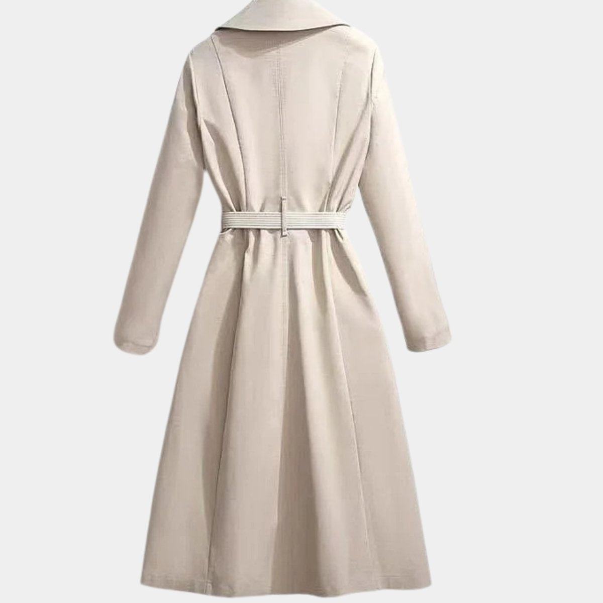 Cristina | Gabardina Mulher Midi com Cinto Clássico
