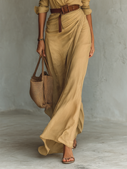 Victorie | Vestido Longo Fluido Elegante que Valoriza a Silhueta