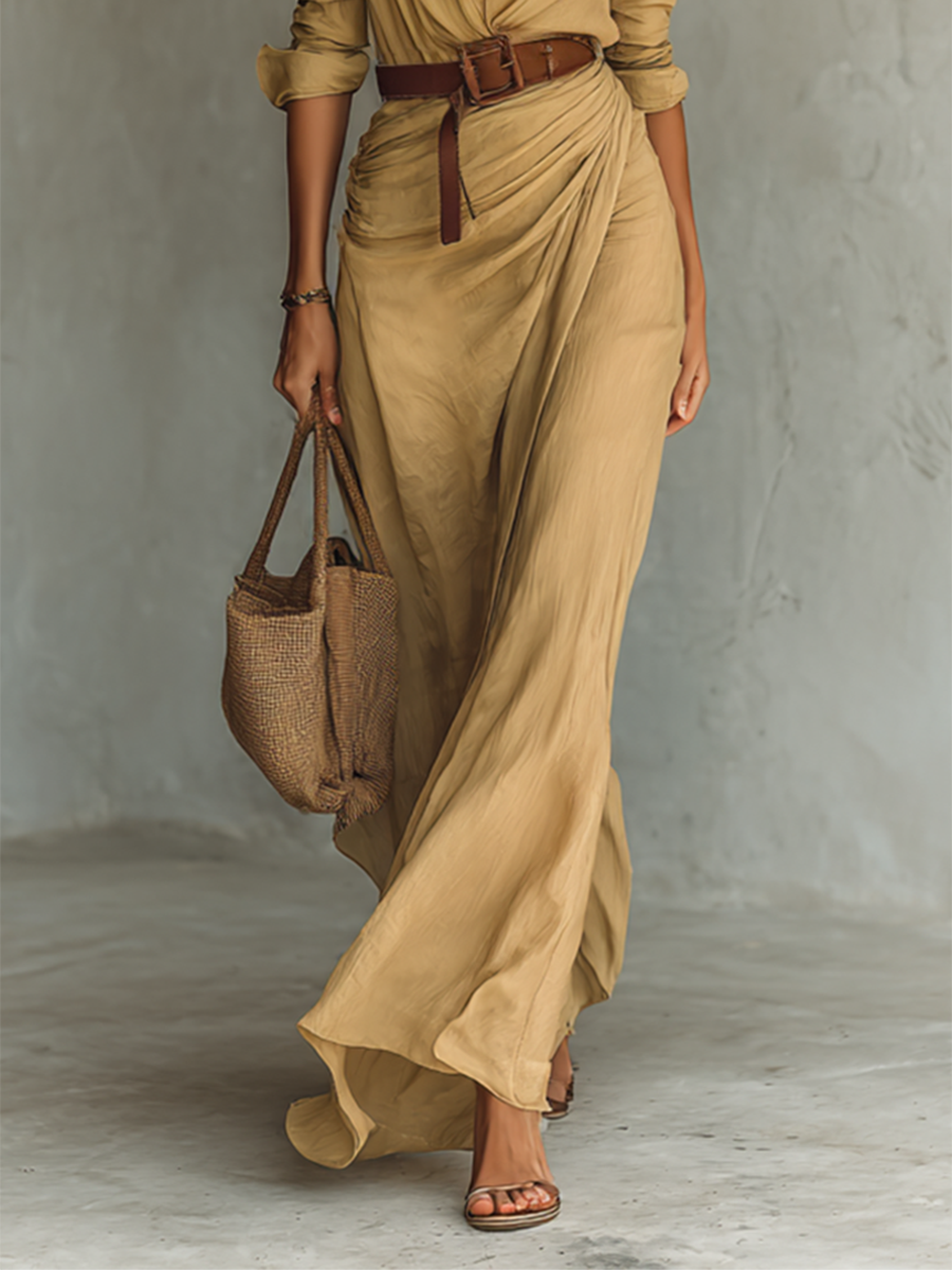 Victorie | Vestido Longo Fluido Elegante que Valoriza a Silhueta