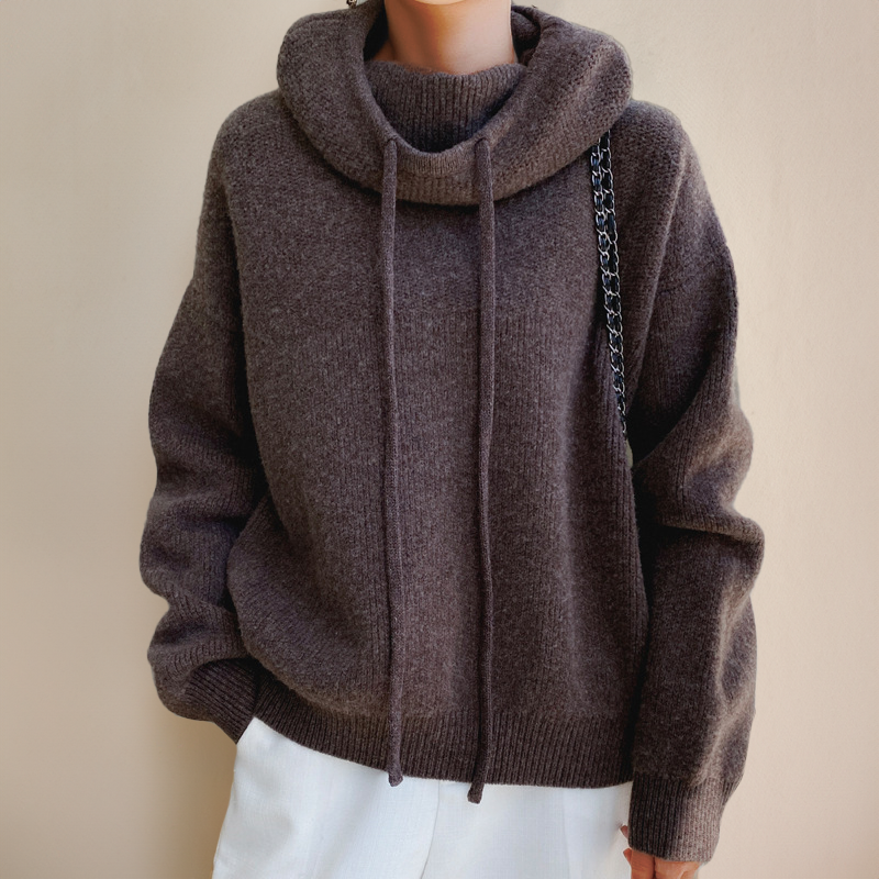 Le Cloe - Suéter de lã merino com gola alta para Mulher