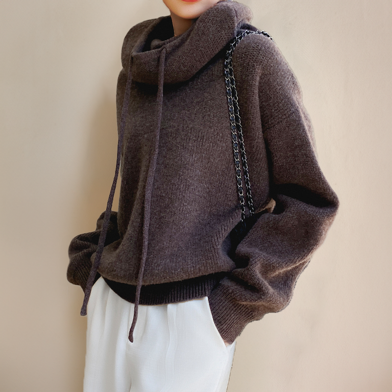 Le Cloe - Suéter de lã merino com gola alta para Mulher