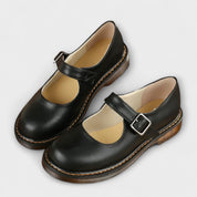 Daniela | Sapatos Mary Jane Mulher Bico Redondo Tira com Fivela