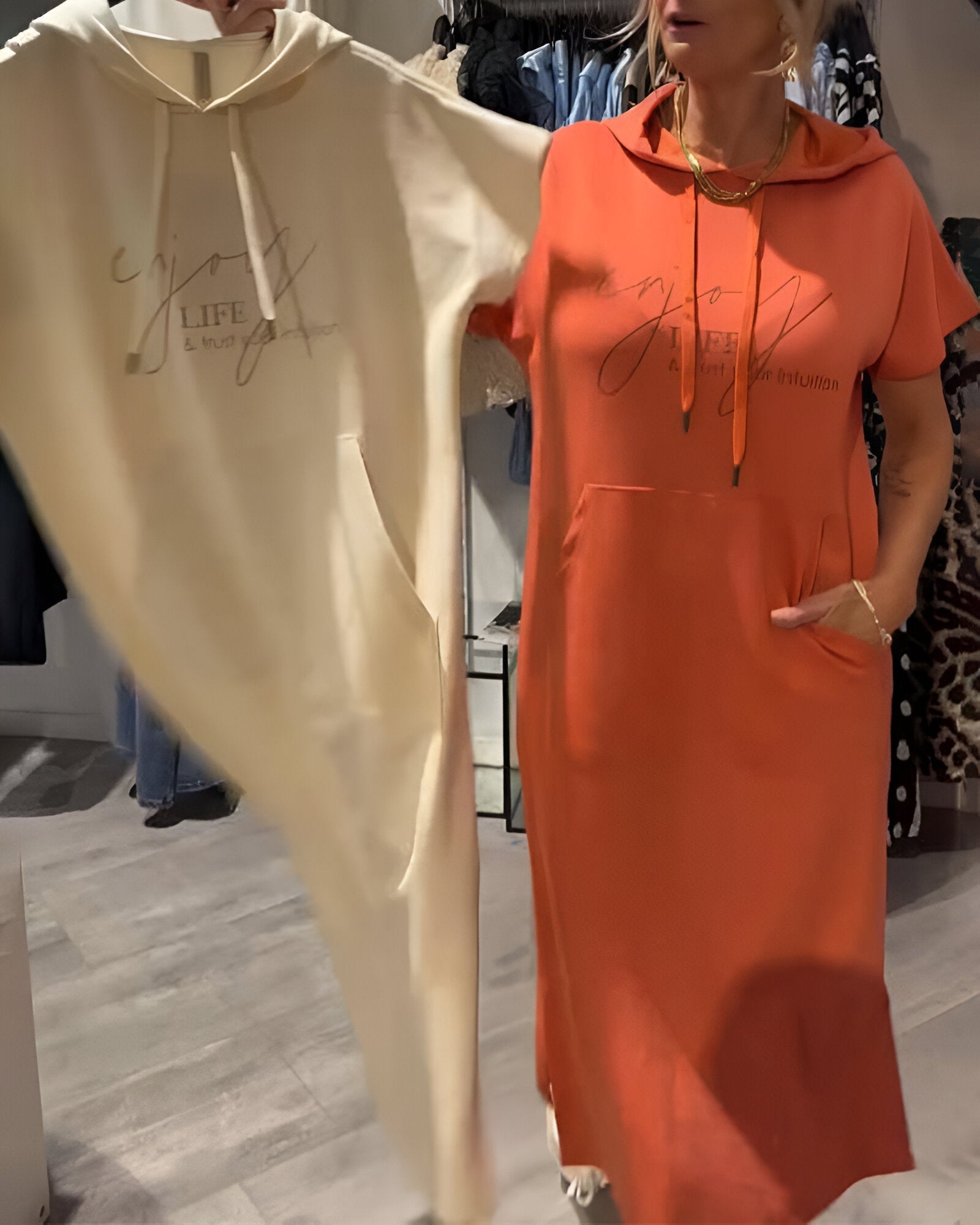 Saskia™ | Vestido casual com capuz