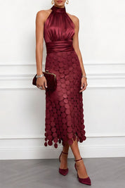 Lau - Vestido midi Céline elegante para cerimónia para Mulher