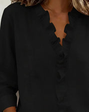 Indie · Blusa de Mulher com volantes e decote em V