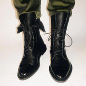 Diana | Botas Militares de Couro Mulher com Atacadores