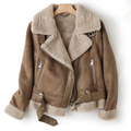 Diana | Casaco Couro Mulher Biker Forro Sherpa