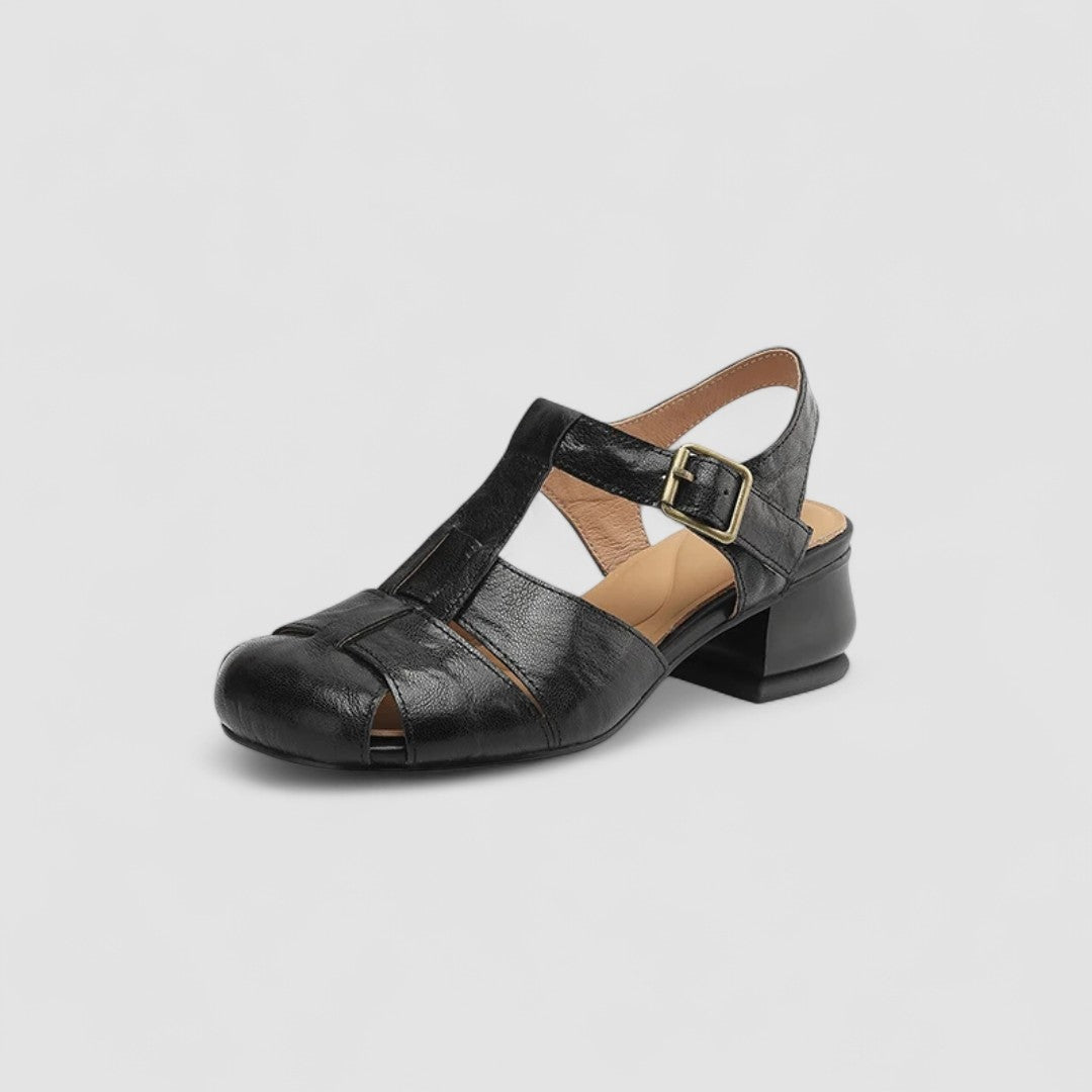 Diana | Sapatos Mary Jane Mulher Salto Bloco Tiras Entrelaçadas
