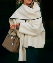Isabella - Casaco curto de estilo minimalista francês com cachecol