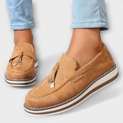Inês | Mocassins Casuais em Cor-de-Rosa e Caramelo, do 35 ao 41