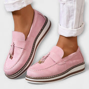 Inês | Mocassins Casuais em Cor-de-Rosa e Caramelo, do 35 ao 41