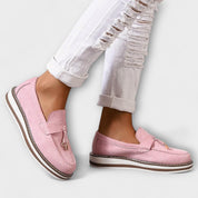 Inês | Mocassins Casuais em Cor-de-Rosa e Caramelo, do 35 ao 41