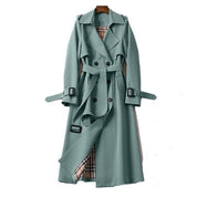 Dulce | Trench Coat Comprido Mulher Cinto e Forro Xadrez