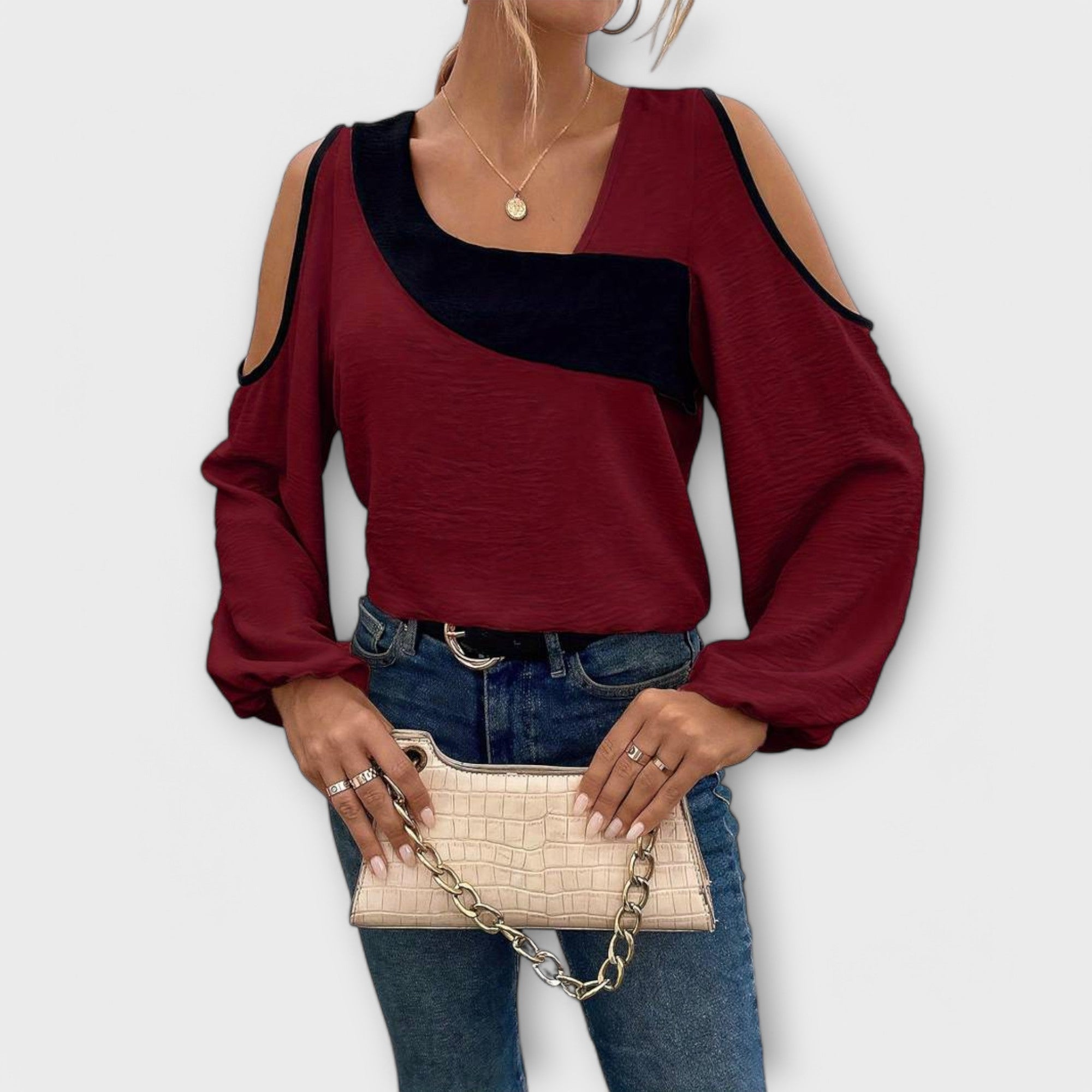 Mariana - Blusa com decote quadrado