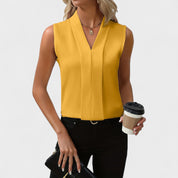 Julia - Blusa sem mangas com decote em V
