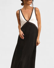 Lara - Vestido Comprido Bicolor