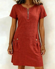 Lina— Vestido elegância natural no dia a dia para Mulher