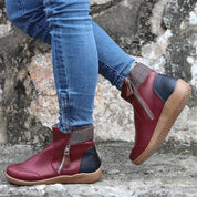 Elisabete | Botins Mulher Fecho Lateral Sola Plana