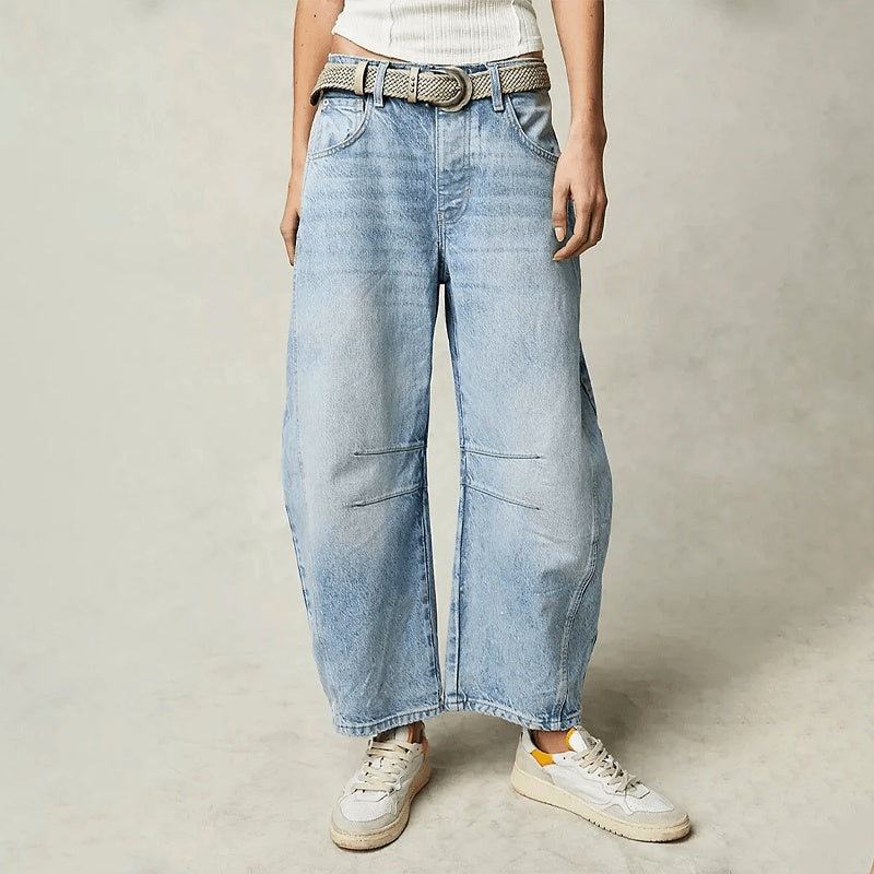 Elisabete | Jeans Mulher Corte Largo Cintura Alta