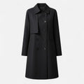Elsa | Gabardina Midi de Mistura de Lã Mulher Botões Duplos