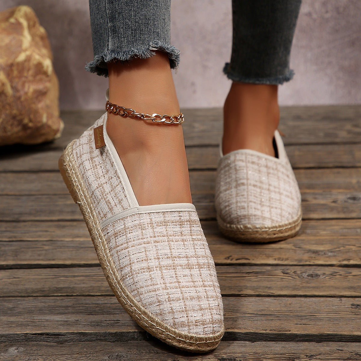 Eva | Alpercatas Mulher Slip-On Sola de Corda Têxtil