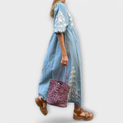 Sílvia - Vestido Estampado para uma Elegância sem Esforço