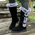 Fernanda | Botas de Inverno Mulher Cano Alto Forradas Pelo Fivelas