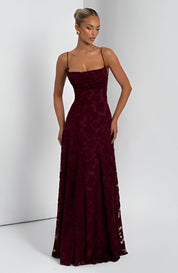 Francisa | Vestido longo de Mulher com corpete de renda