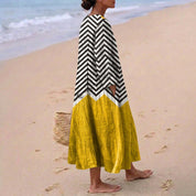Sofia - Vestido Zigzag com Contraste