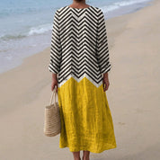 Sofia - Vestido Zigzag com Contraste