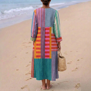 Irene - Vestido Longo Multicolor em Retalhos