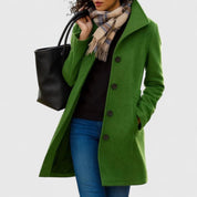 Helena | Peacoat de Lã Mulher Botões Gola Estruturada