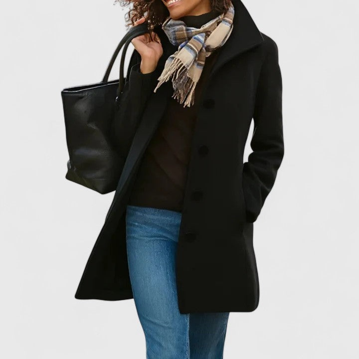 Helena | Peacoat de Lã Mulher Botões Gola Estruturada