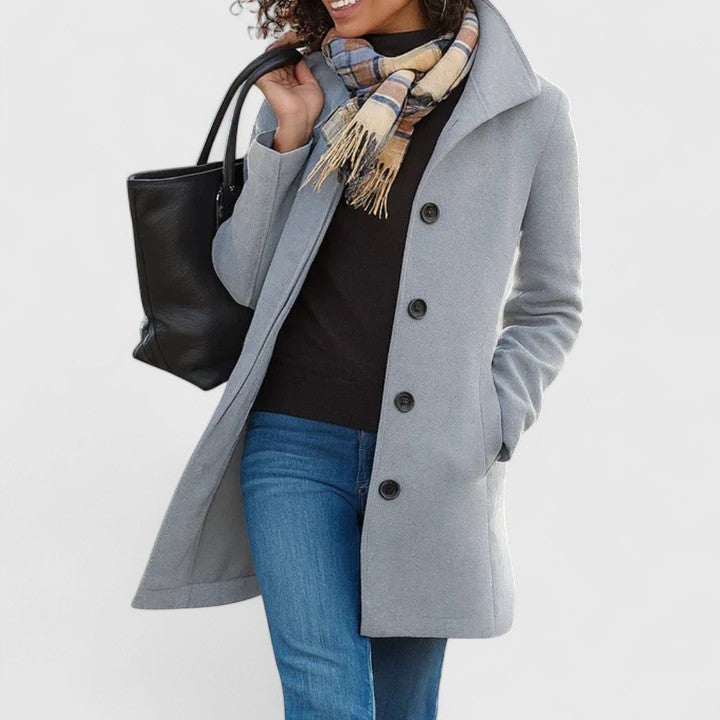 Helena | Peacoat de Lã Mulher Botões Gola Estruturada