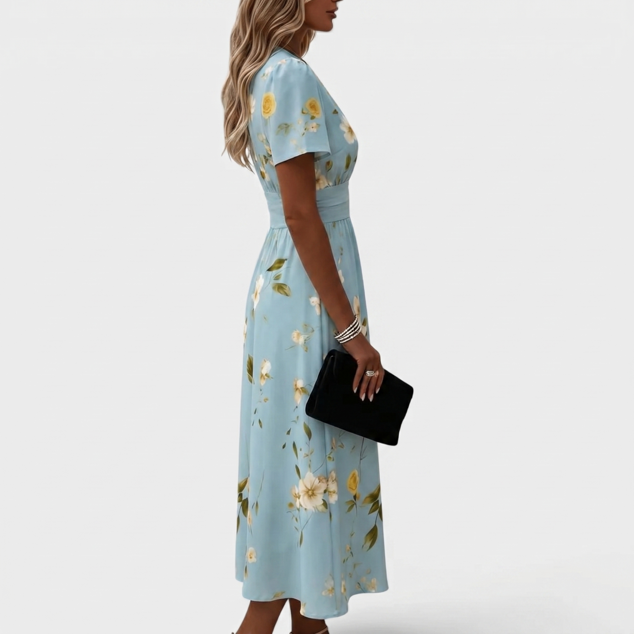 Dana | V-neck Formal Elegant Midi Dress