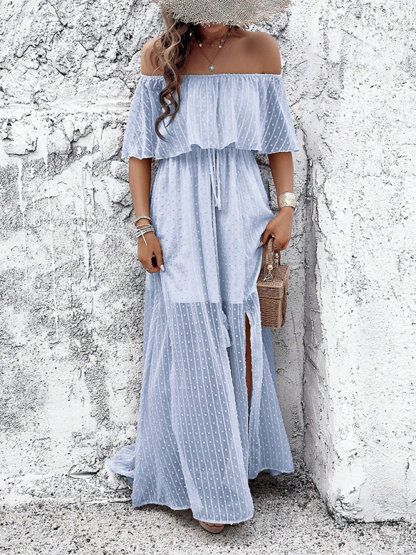 Beatriz - Vestido maxi com ombros à mostra