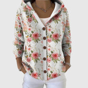 Inês | Camisola de Malha com Riscas Mulher Decote em V com Botões