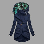 Inês | Capa de Chuva Mulher com Capuz Forro Estampado