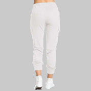 Irina | Calças Cargo Mulher Cintura Elástica com Bolsos