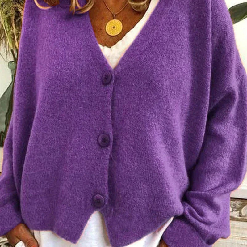 Irina | Cardigan de Malha Mulher Decote V Botões