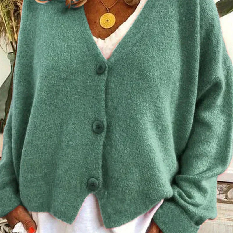 Irina | Cardigan de Malha Mulher Decote V Botões