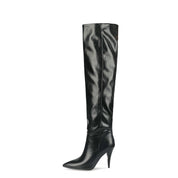 Joana | Botas Chelsea de Pele Mulher Cano Alto Salto Stiletto