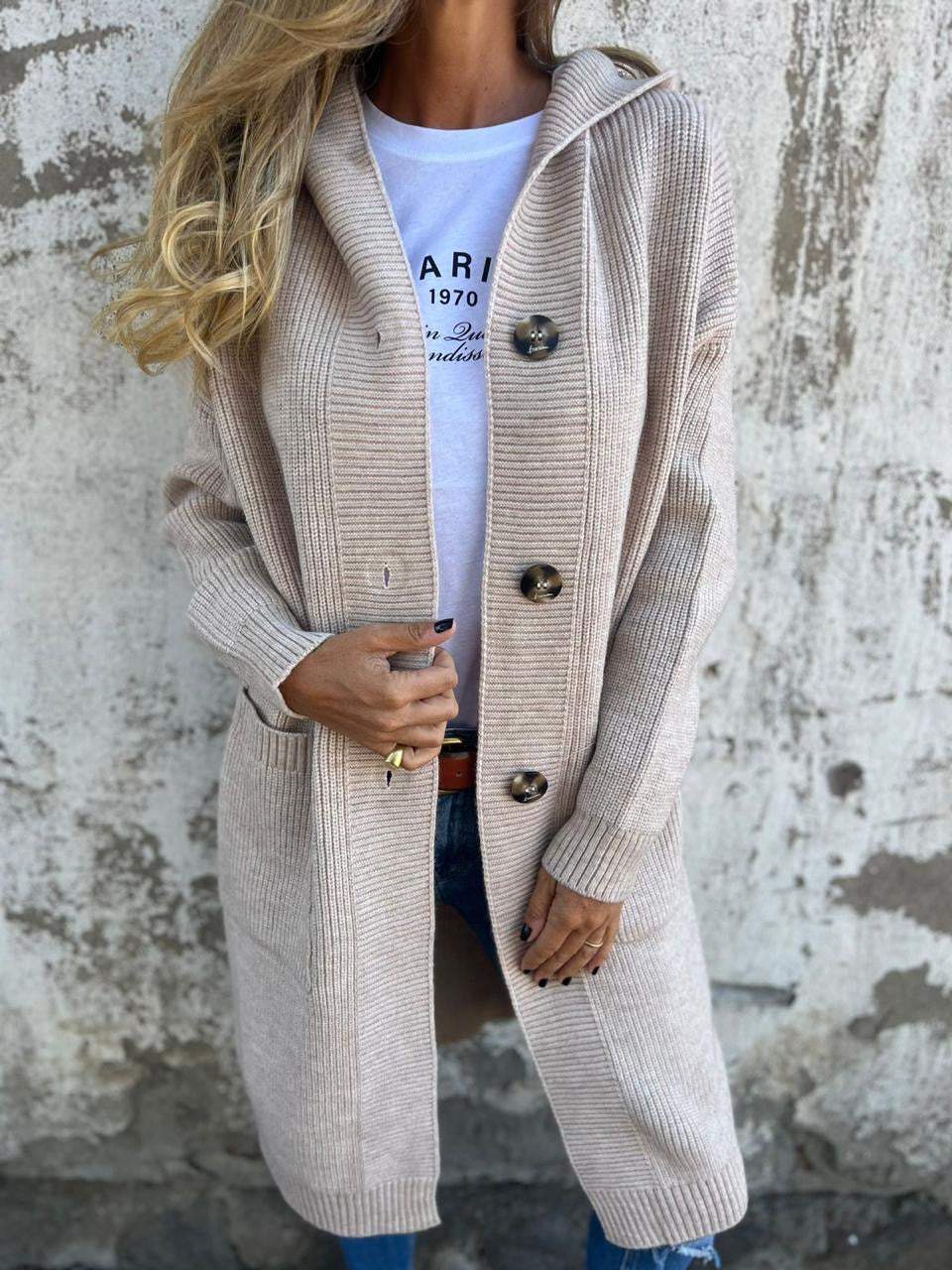 Sandra | Casaco de Malha Comprido e Elegante