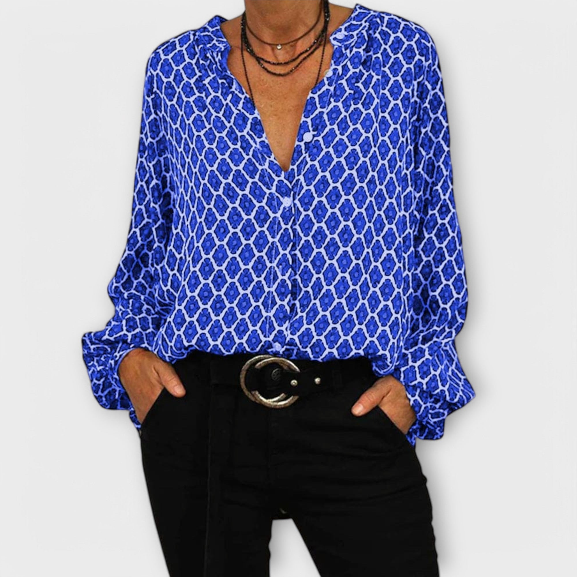 Beatriz - Blusa elegante com decote em V