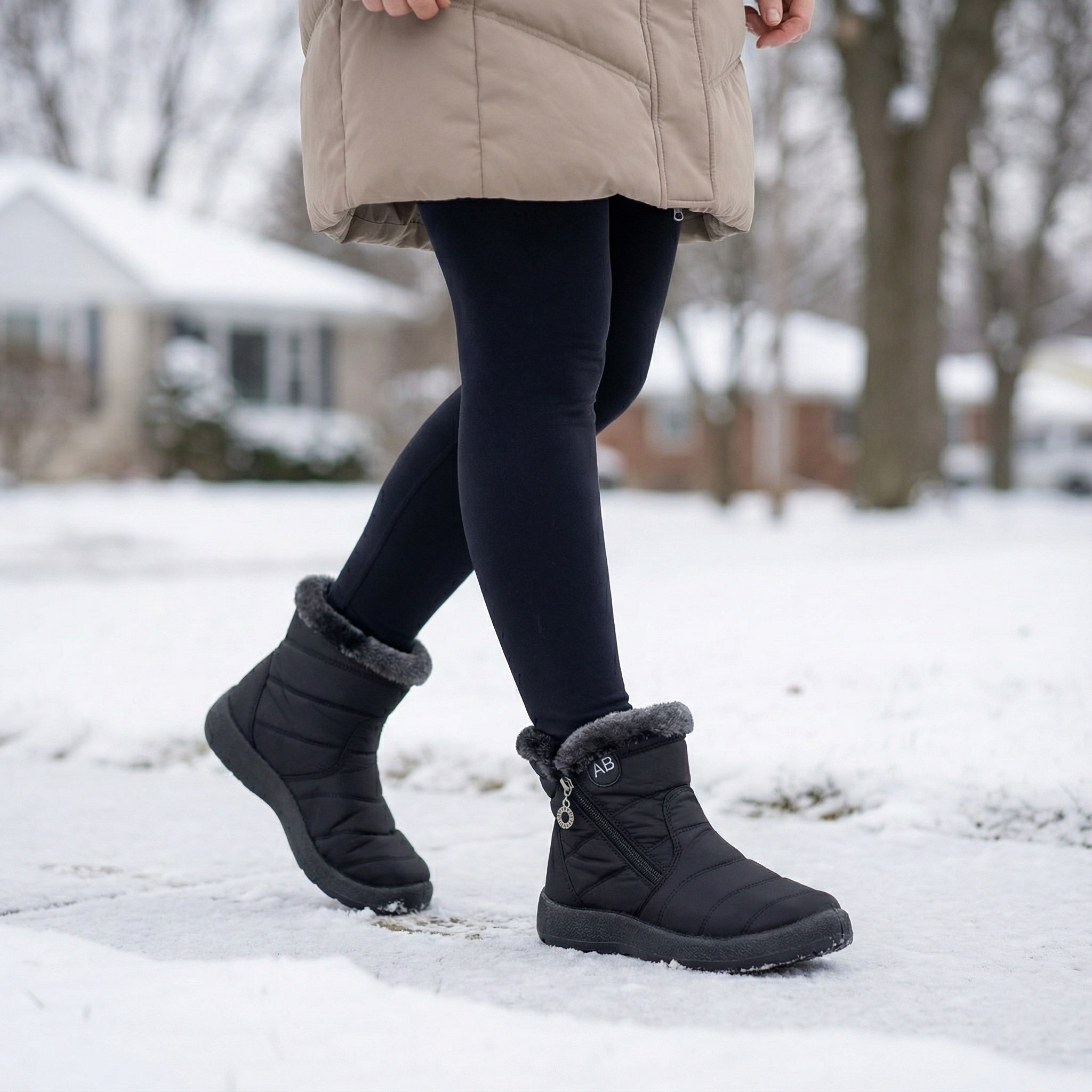 Laura | Botas de Inverno Impermeáveis Mulher Forradas Fecho Lateral