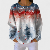 Leonor | Camisola de Natal Mulher Estampado Natalício Manga Comprida