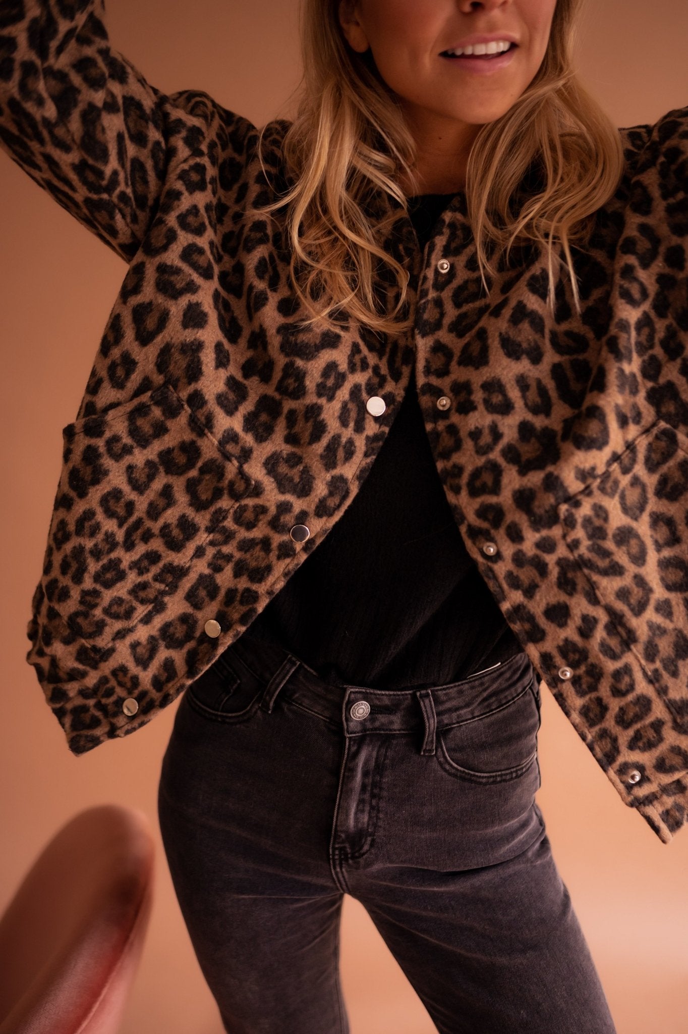 Luna | Jaqueta da moda com estampa de leopardo